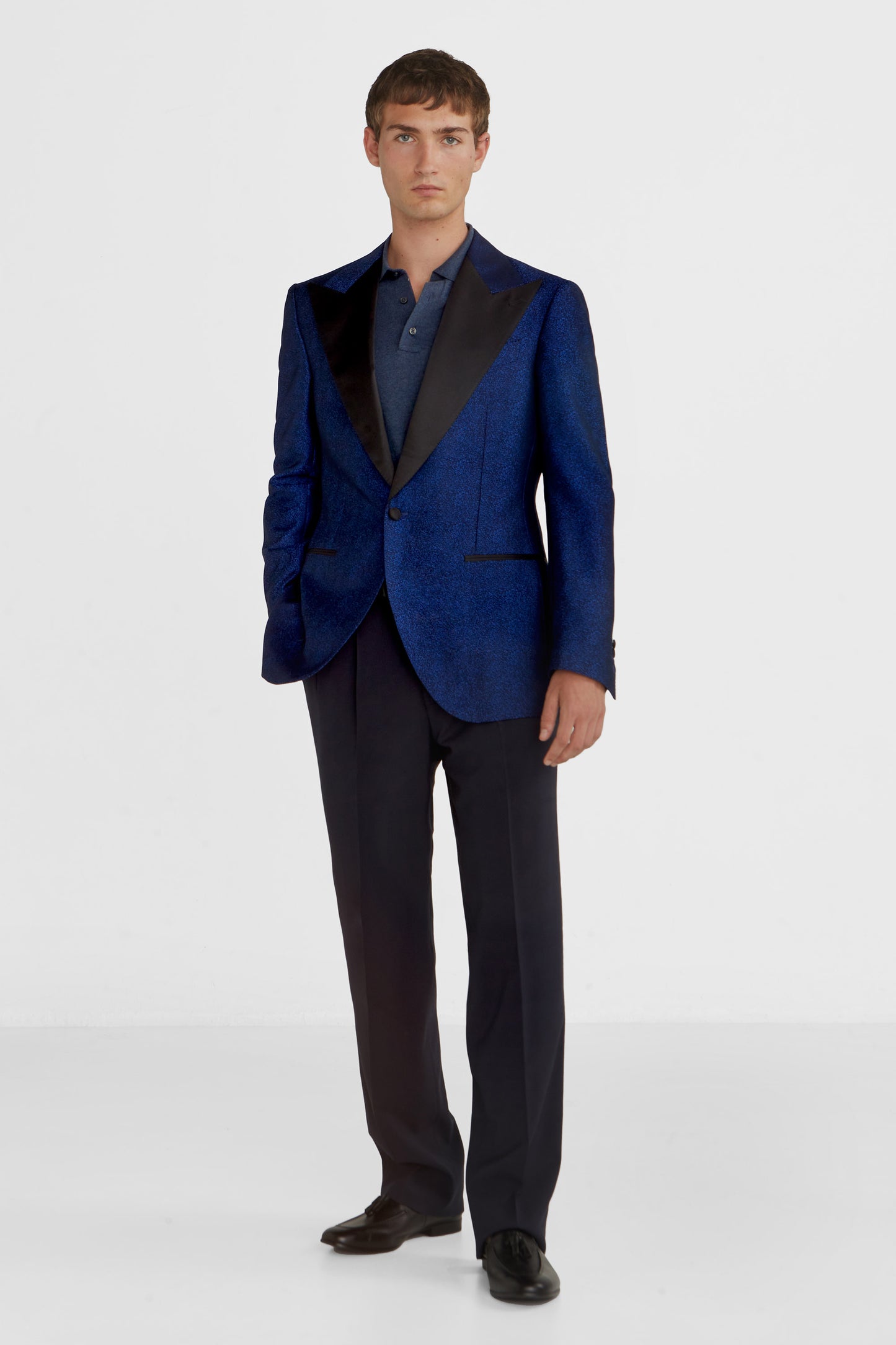 Sartorial tuxedo jacket in blue - 100 wool