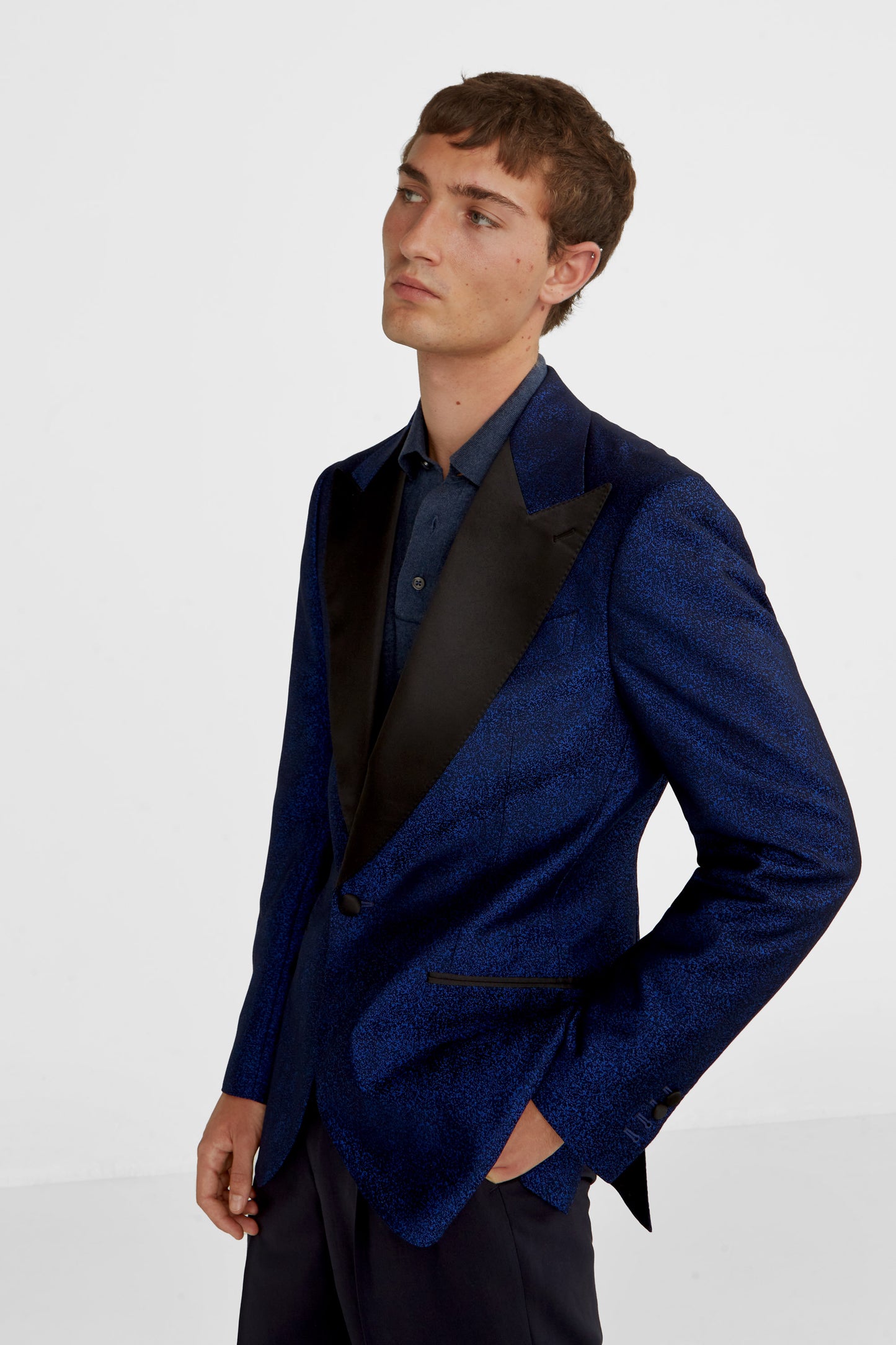 Sartorial tuxedo jacket in blue - 100 wool