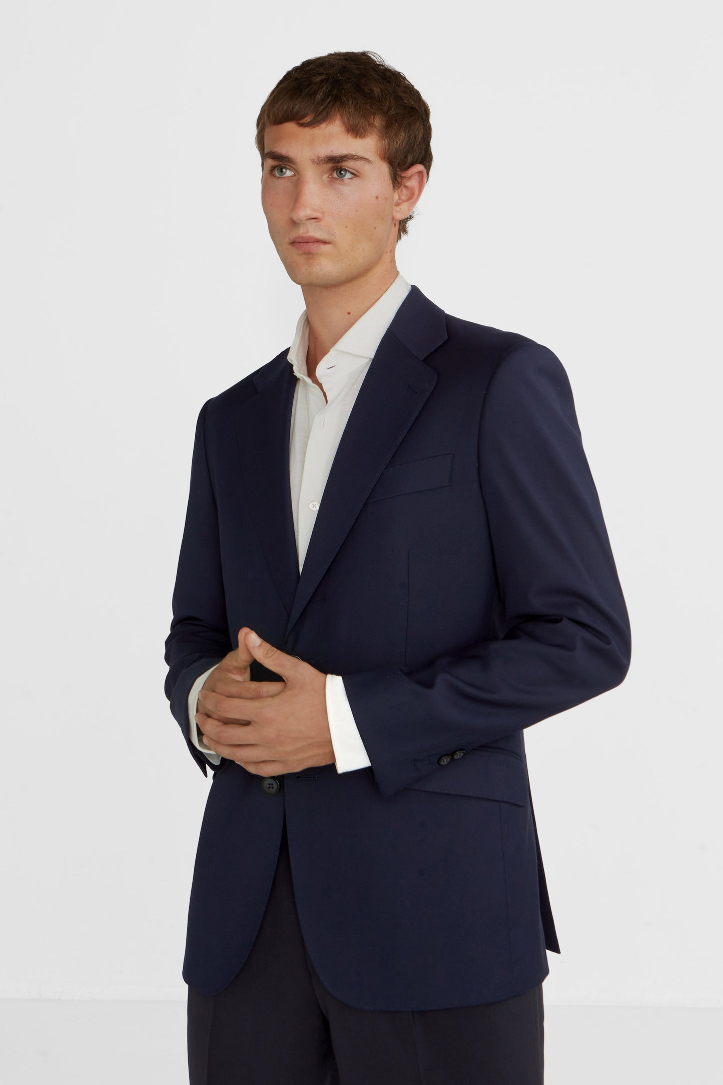 Single breasted jacket super 120 wool / black trourser super 120 light weight.